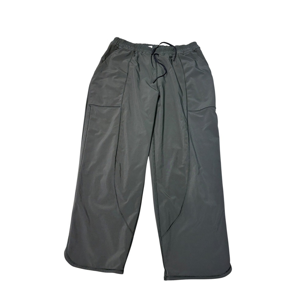 Lululemon Wide Leg Drawstring Athletic Pants Dark Gray Womens 8 W28 L22 Recycled